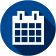 Blue calendar icon