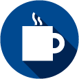 Blue coffee icon